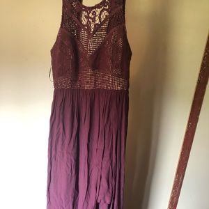 Maroon maxi dress